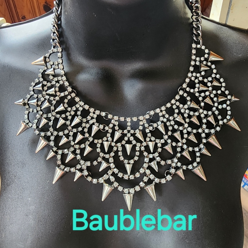 Baublebar stud rhinestone statement fashion costume jewelry necklace